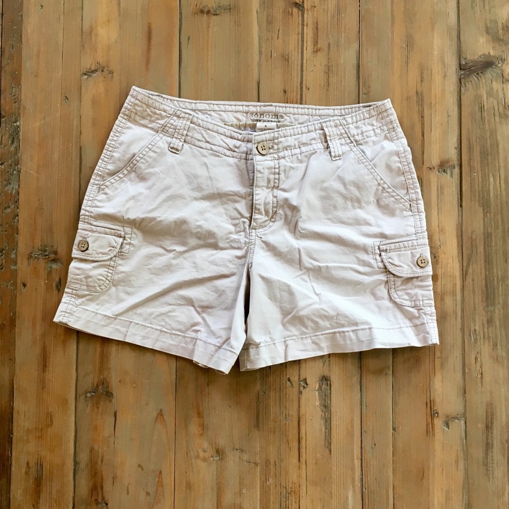 Sonoma Khaki Cargo Shorts Size 6
